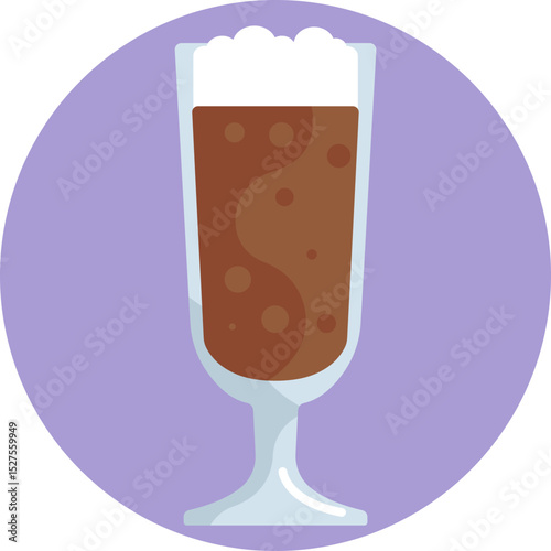 Stylized image of a pint of black beer, typically used for craft or specialty brews.