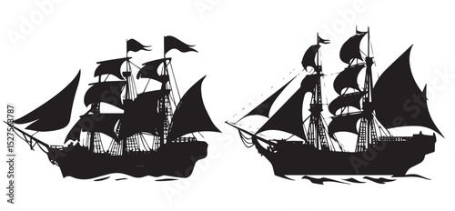 pirate ship silhouette