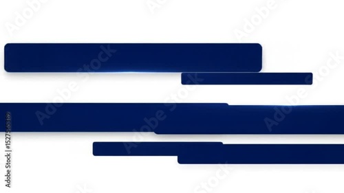 Abstract Dark Blue Geometric Shapes on White Background