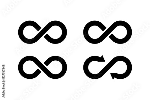 Four infinity symbols in a two by two arrangement