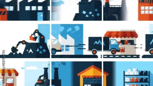 Industrial Processes A Visual Guide to Manufacturing and Logistics