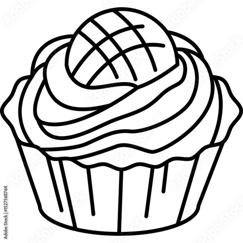 Brigadeiro Icon in Line Vector Style, Brazilian Brigadeiro Chocolate Truffle
