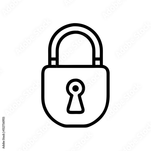 secured locked padlock privacy icon