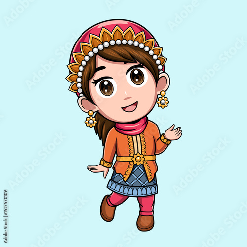 Character of a child dancing