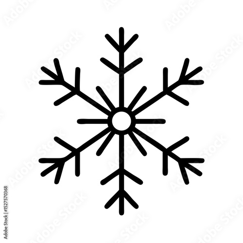 snowflake cold winter icon