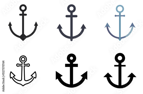 Anchor Icon Marine Nautical Boat Ship Digital Pack