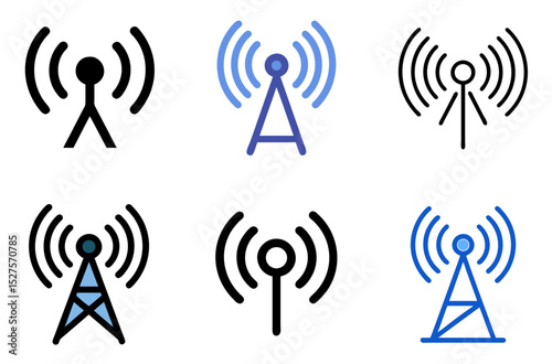 Antenna Wave Icon Signal Broadcast Communication Wireless Digital Pack