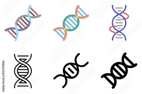 DNA Icon Genetic Biology Science Data Digital Pack