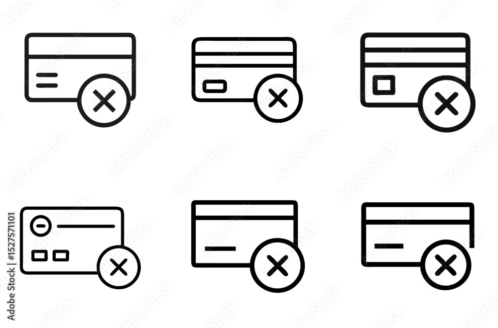 Obraz premium Cancellation Removal Icon Delete Clear Erase Close Digital Pack