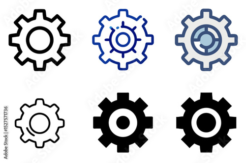 Cogwheel Icons – Engineering, Machine, and Tool Vector Collection