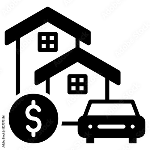 Investment outline mixed icon