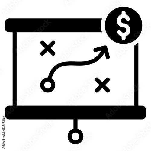 Financial Plan outline mixed icon