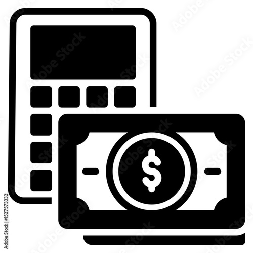 Budget outline mixed icon