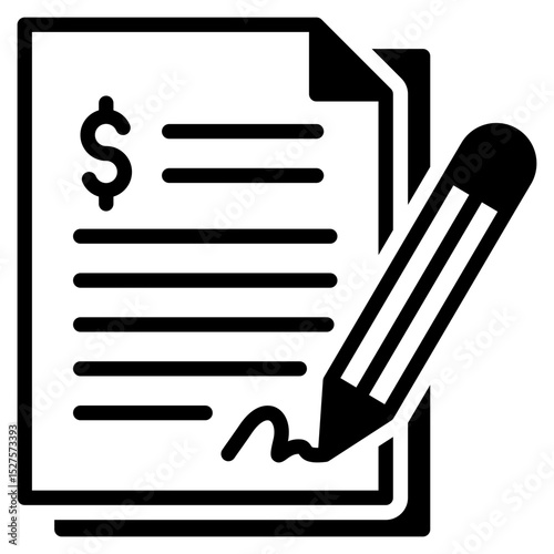 Loan Agreement outline mixed icon