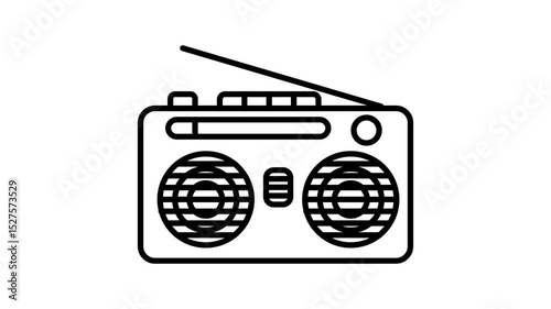 radio icon on white background