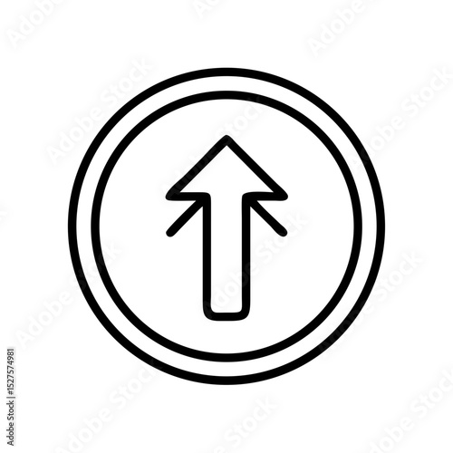 upward pointing navigation arrow icon