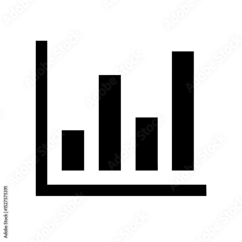 vertical bar graph chart icon