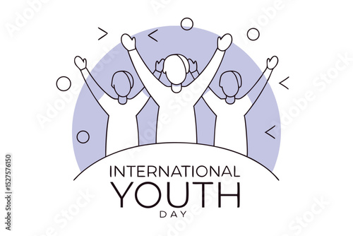 Silhouetted figures with upraised arms a graphic design featuring multiple people in a celebratory pose