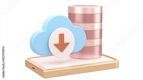 Cloud Computing on Mobile Visualizing Data Upload and Download Processes with Digital Synchronization, Secure File Transfer, and Scalable Storage Solutions for Modern Connectivity
