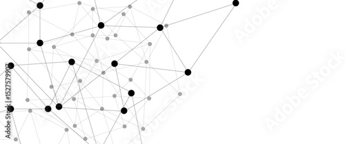 Abstract connection background with lines and dots. Geometric network connection