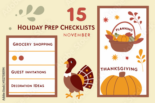 November thanksgiving holiday prep checklists
