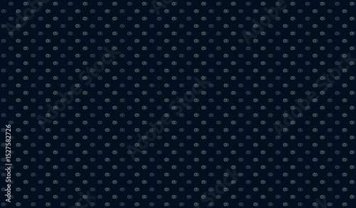Abstract masculine geometric linked double ring seamless pattern. Gray and blue element composition on dark blue background. For masculine shirt dress cloth print apparel textile menswear fashion
