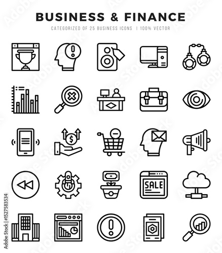 Business & Finance icon pack for your website. mobile. presentation. and logo design.