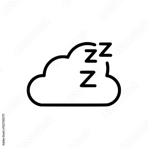 Sleeping Cloud Icon