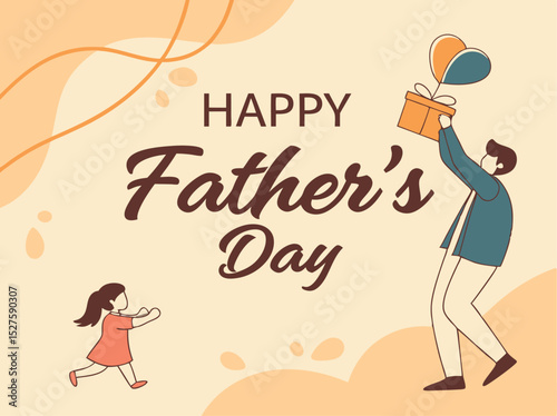 happy father day event celebration greeting card