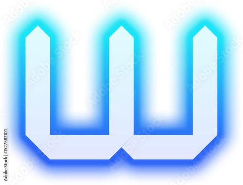 Fototapeta Naklejka Na Ścianę i Meble -  Neon Digital Alphabet Lowercase