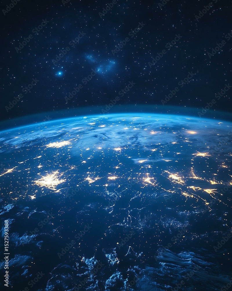 Obraz premium Satellite constellation beaming intelligent communication signals across future-ready global cities 6G/Quantum-Ready Telecom Infrastructure AI-Driven Cloud Communication Systems