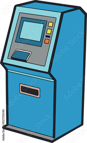 A vector illustration of ATM Machine on white background
