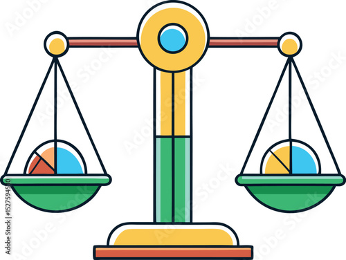 Balance weight measure vector illustration
