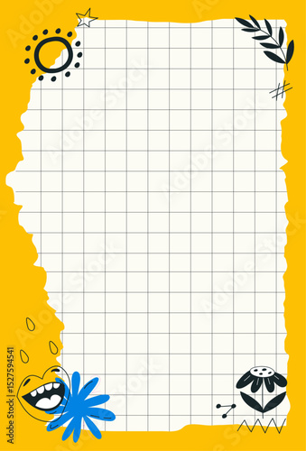 Weekly or daily planner, note paper, to do list, stickers templates decorated by cute beauty cosmetic illustrations and trendy lettering. Trendy scheduler or organizer. Flat vector