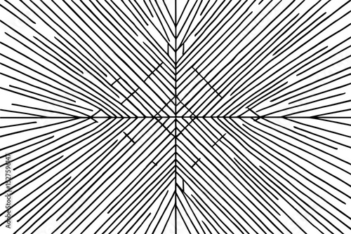 Abstract black and white wavy lines pattern, symmetrical design for backgrounds and copy space