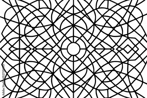 Abstract black and white wavy lines pattern, symmetrical design for backgrounds and copy space