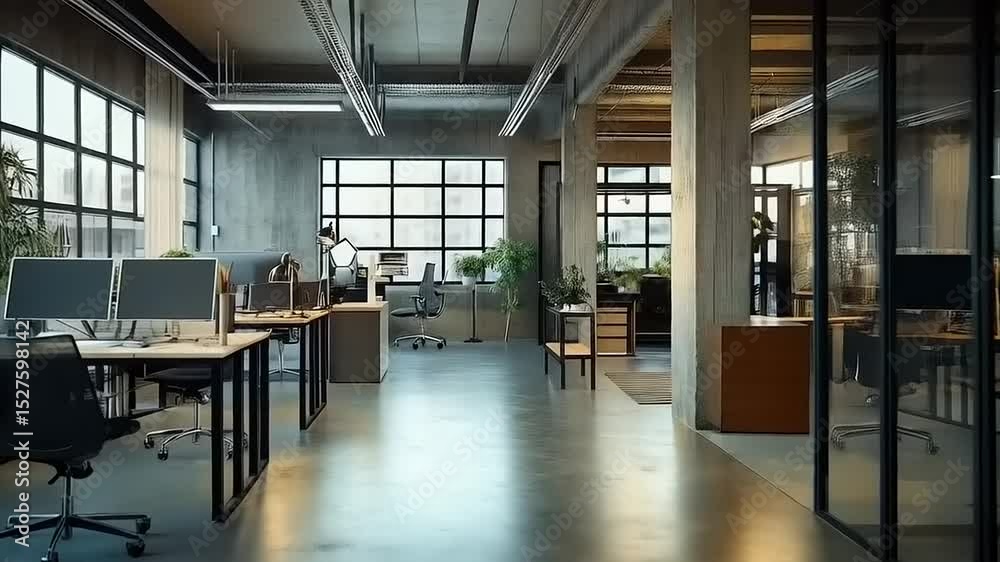 Modern Industrial Office Space Design Modern Industrial Office Space Design