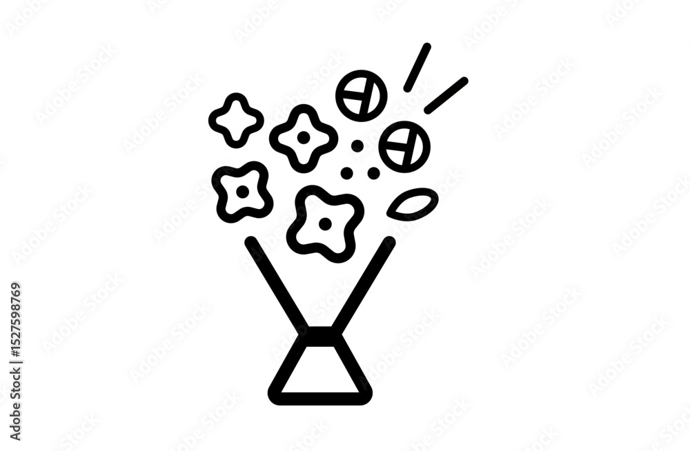 Fototapeta premium ブーケのイラスト