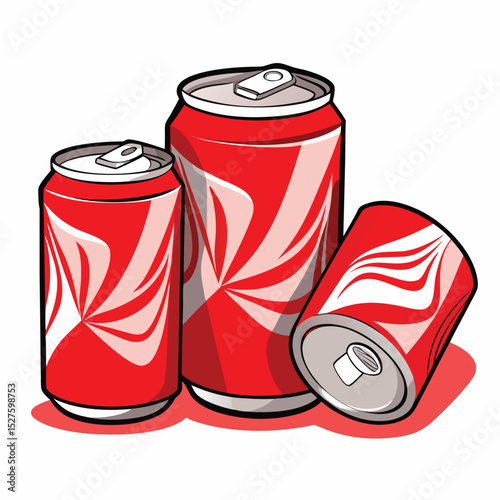 red soda bottle vector image on white background