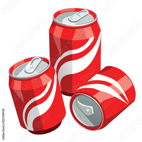 red soda bottle vector image on white background