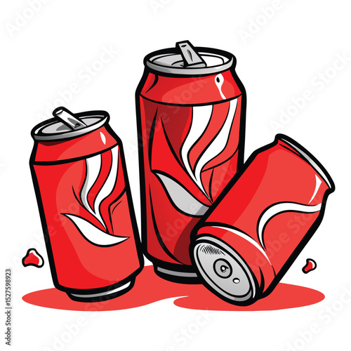 red soda bottle vector image on white background