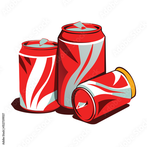 red soda bottle vector image on white background