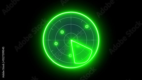 Wallpaper Mural Radar icon animation glowing neon green color circle navigation signal target futuristic operation sign symbol on black background  Torontodigital.ca