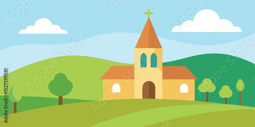 vector illustration of church