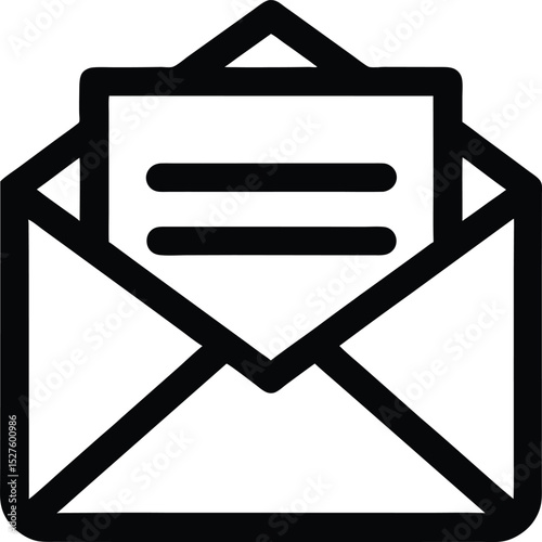 Envelope Message Line Icon Email Communication and Mail Symbol
