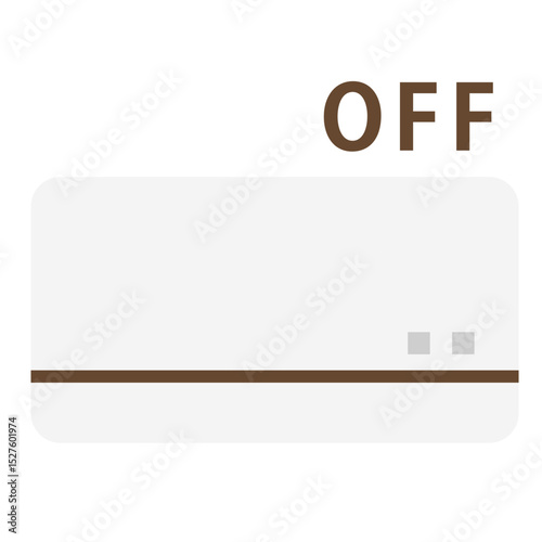 Air Conditioner Icon Showing Power Off Status