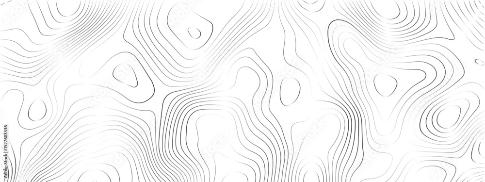 Sophisticated and Modern Transparent PNG Topographic Map with Flowing Wavy Line Patterns Set Against a Crisp White Background, Perfect for Minimalist and Contemporary Design Projects