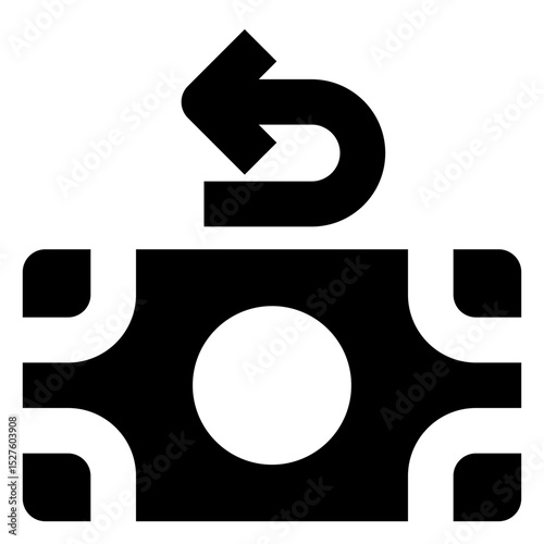traveling solid icon set