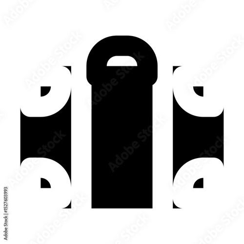 traveling solid icon set