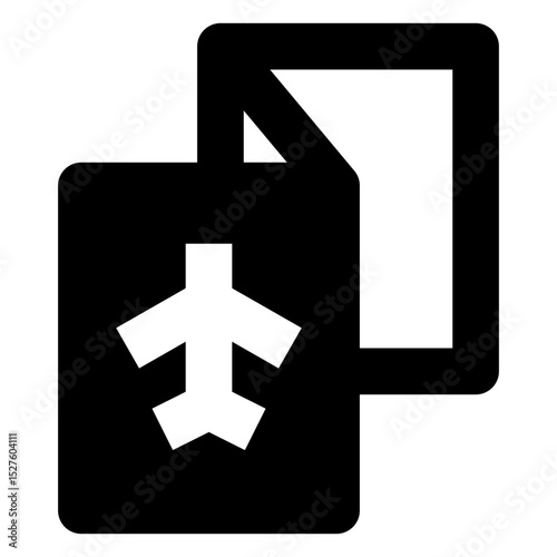 traveling solid icon set